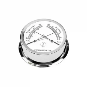 Chromed Nautical ComfortMeter Thermo Hygro TH95C
