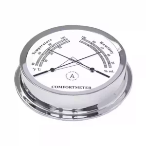 Chromed Nautical Comfortmeter Thermo Hygro TH175C