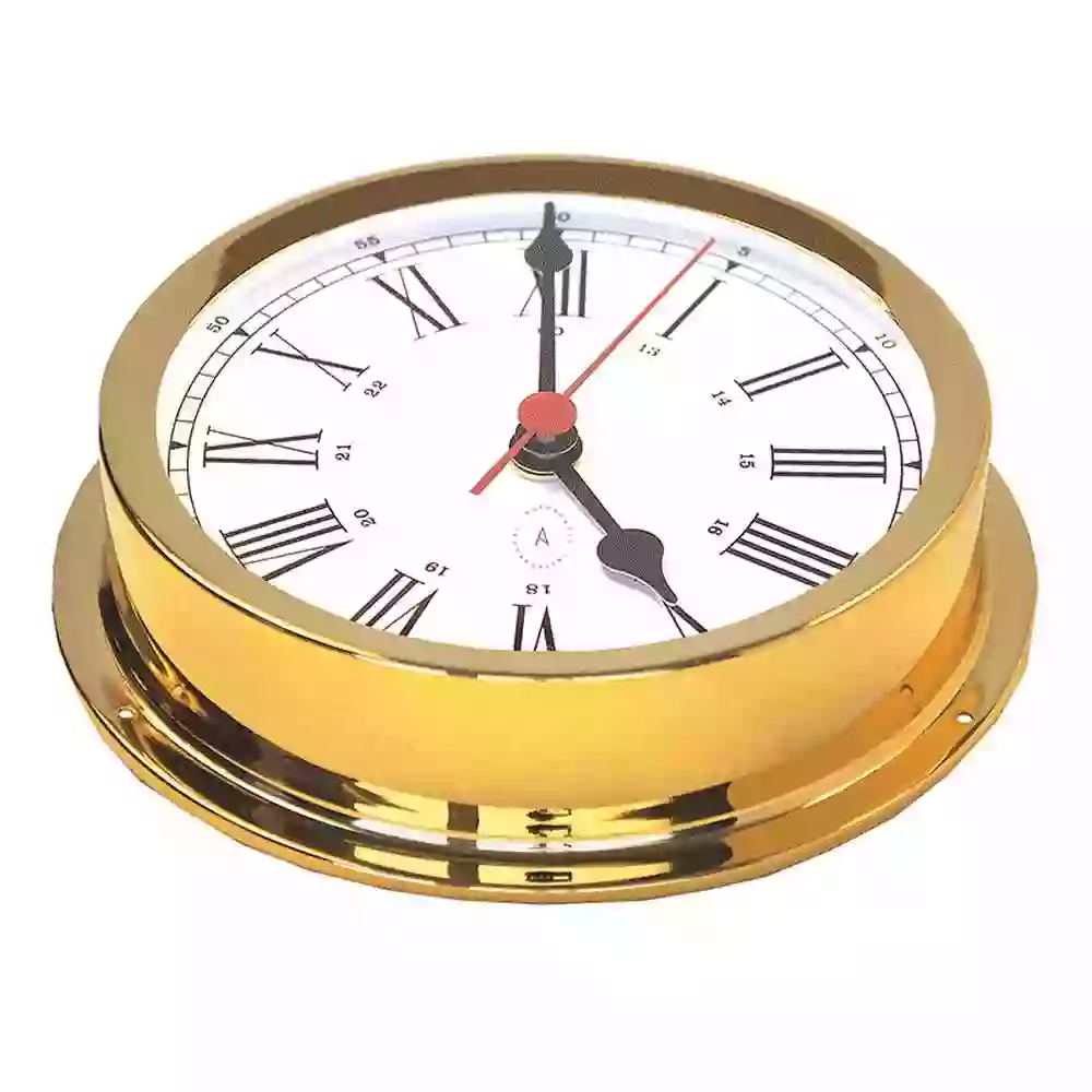 Golden Nautical Quartz Clock R175D