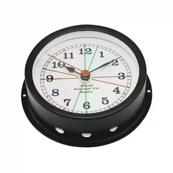 Black Nautical Quartz Clock R120N