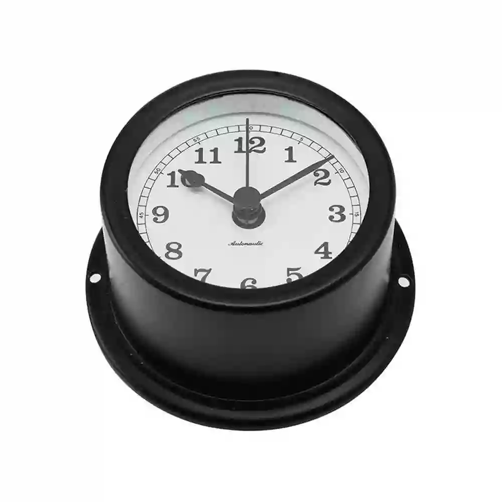 Black Nautical Quartz Clock R72N